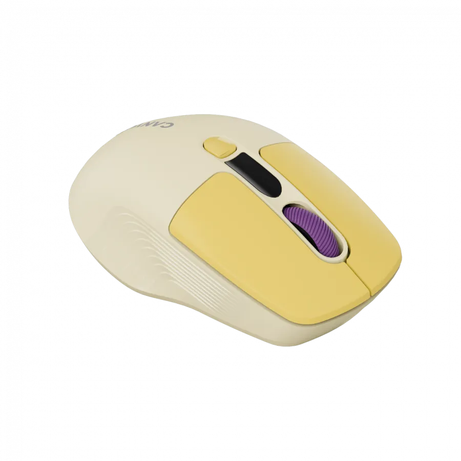 CANYON mouse MW-26 LCD Silent Dual Mode Wireless Yellow Slika 9