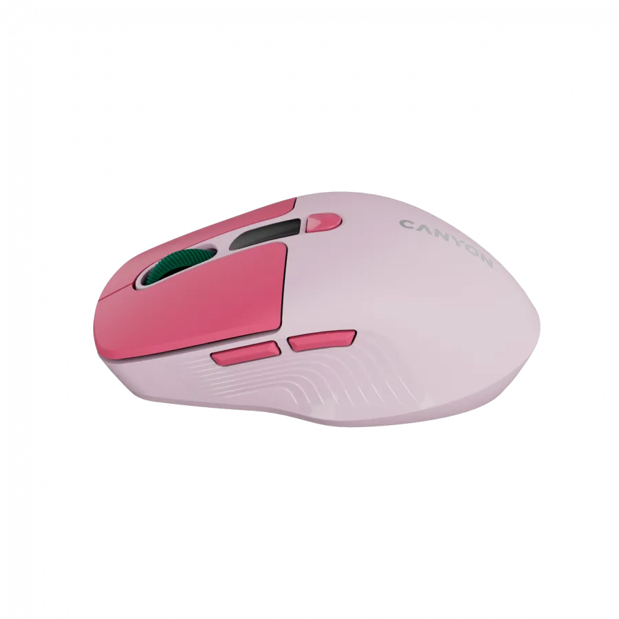 CANYON mouse MW-26 LCD Silent Dual Mode Wireless Pink Slika 3