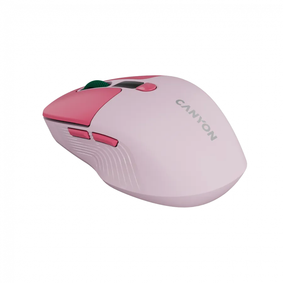CANYON mouse MW-26 LCD Silent Dual Mode Wireless Pink Slika 5