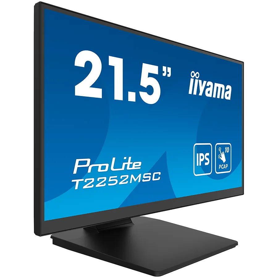 IIYAMA Monitor LED T2252MSC-B2AG 21.5" PCAP 10pt Touchscreen monitor featuring IPS panel technology, Edge-to-Edge glass design and Anti Glare coating HDMI DP USB HUB Tilt 3y Slika 3