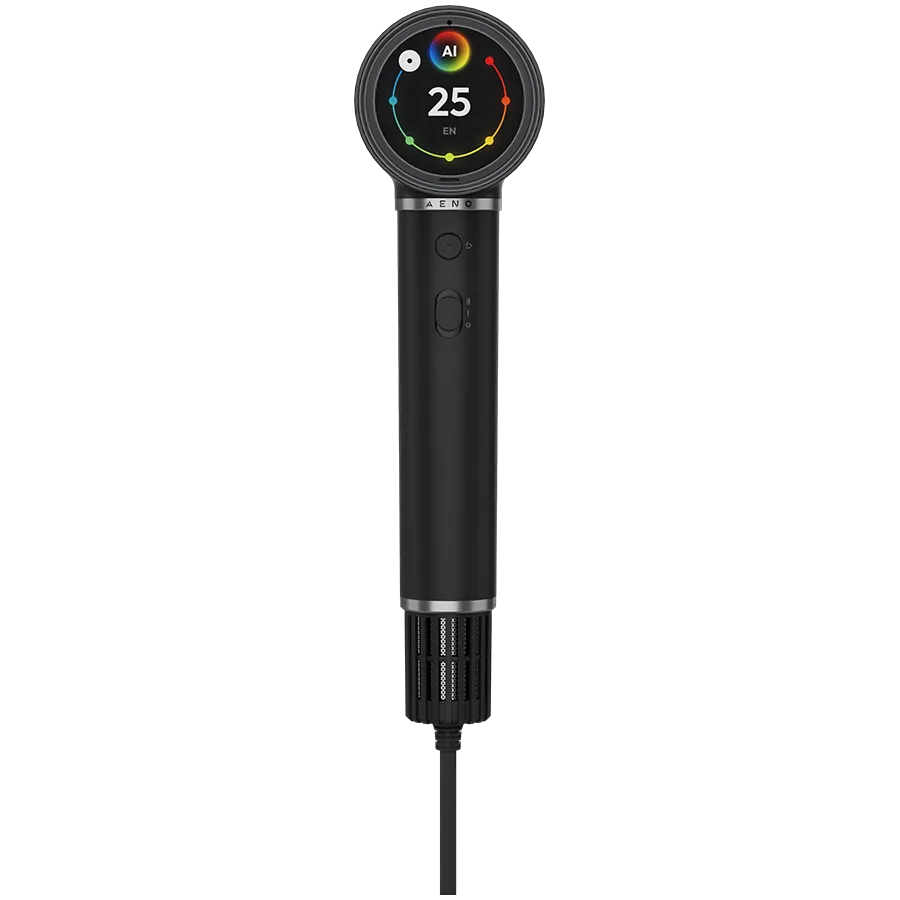 High Speed Hair Dryer, Black, 220V-240V~50-60Hz, 1500W, Voice Control, Ionizer, Touch LCD, Infrared Nursing, Infrared Distance Protection, AI Control, Gravity Sensor 110000RPM, Noise less than 67dB Slika 3