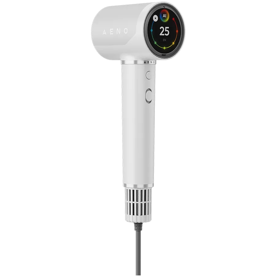 High Speed Hair Dryer, White, 220V-240V~50-60Hz, 1500W, Voice Control, Ionizer, Touch LCD, Infrared Nursing, Infrared Distance Protection, AI Control, Gravity Sensor 110000RPM, Noise less than 67dB Slika 2