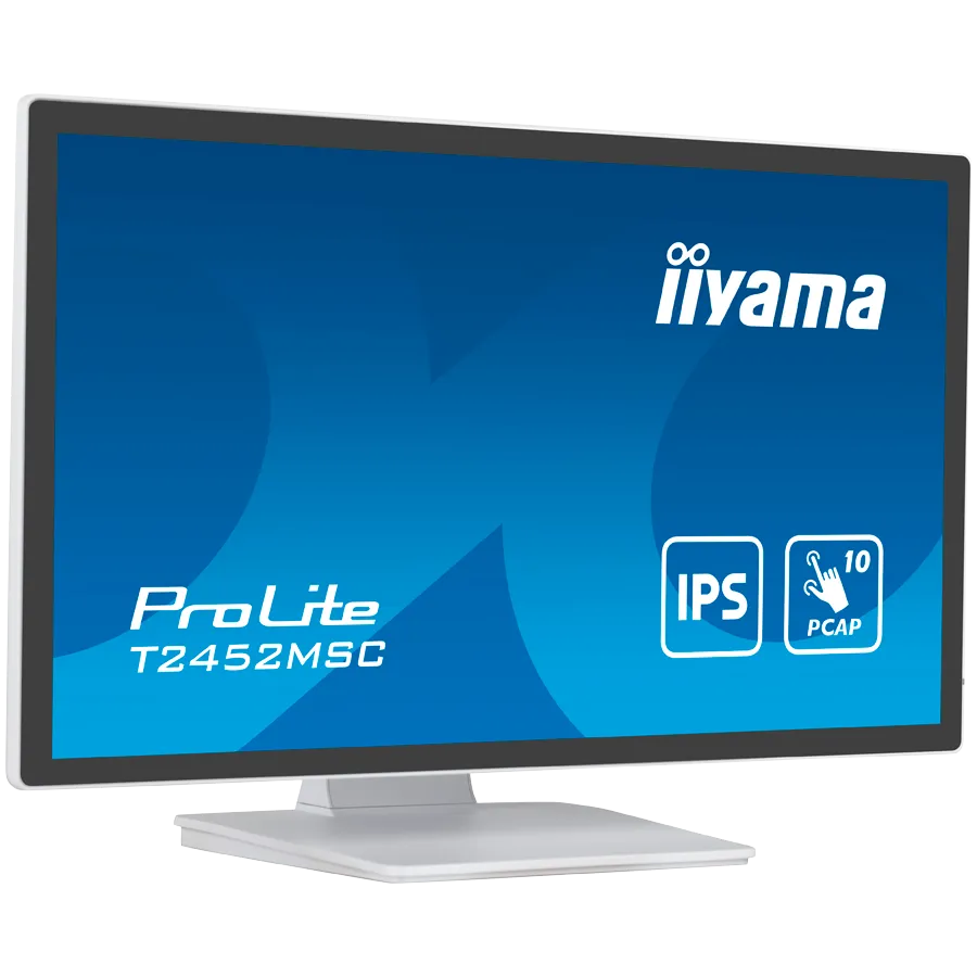 Iiyama ProLite T2452MSC-W1 - LED monitor24" (23.8" viewable) touchscreen 1920 x 1080 Full HD (1080p) IPS 400 cd/m² 1000:1 14 ms HDMI DisplayPort speakers white Slika 2