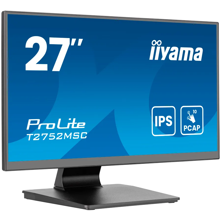 27" IPS Bonded PCAP, 10P Touch with AG and Anti-Finger print coating, 1920x1080, Flat Bezel Free Glass Front, HDMI, DisplayPort, 345cd/m2 (with touch), USB Hub 2x 3.2, Speakers Slika 2