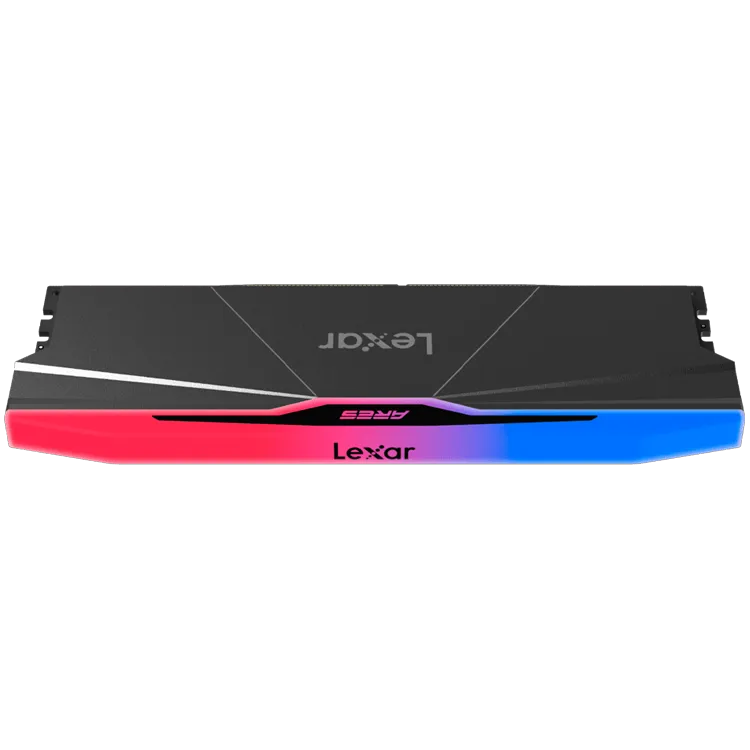 Lexar Ares 32GB Kit (2X16GB) DDR5 8000MHz UDIMM CL38 1.45V with heatsink and RGB lighting, Dual pack, Black Color Slika 4