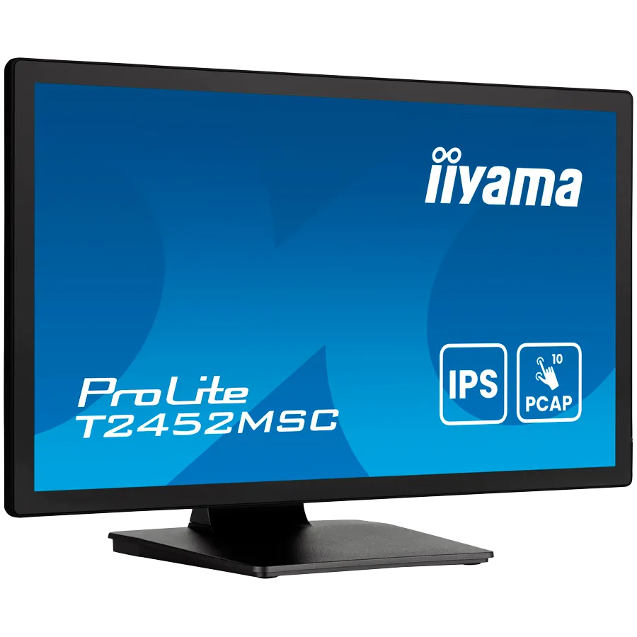 24" IPS Bonded PCAP, 10P Touch with AG and Anti-Finger print coating, 1920x1080, Flat Bezel Free Glass Front, HDMI, DisplayPort, 345cd/m2 (with touch), USB Hub 2x 3.2, Speakers Slika 2