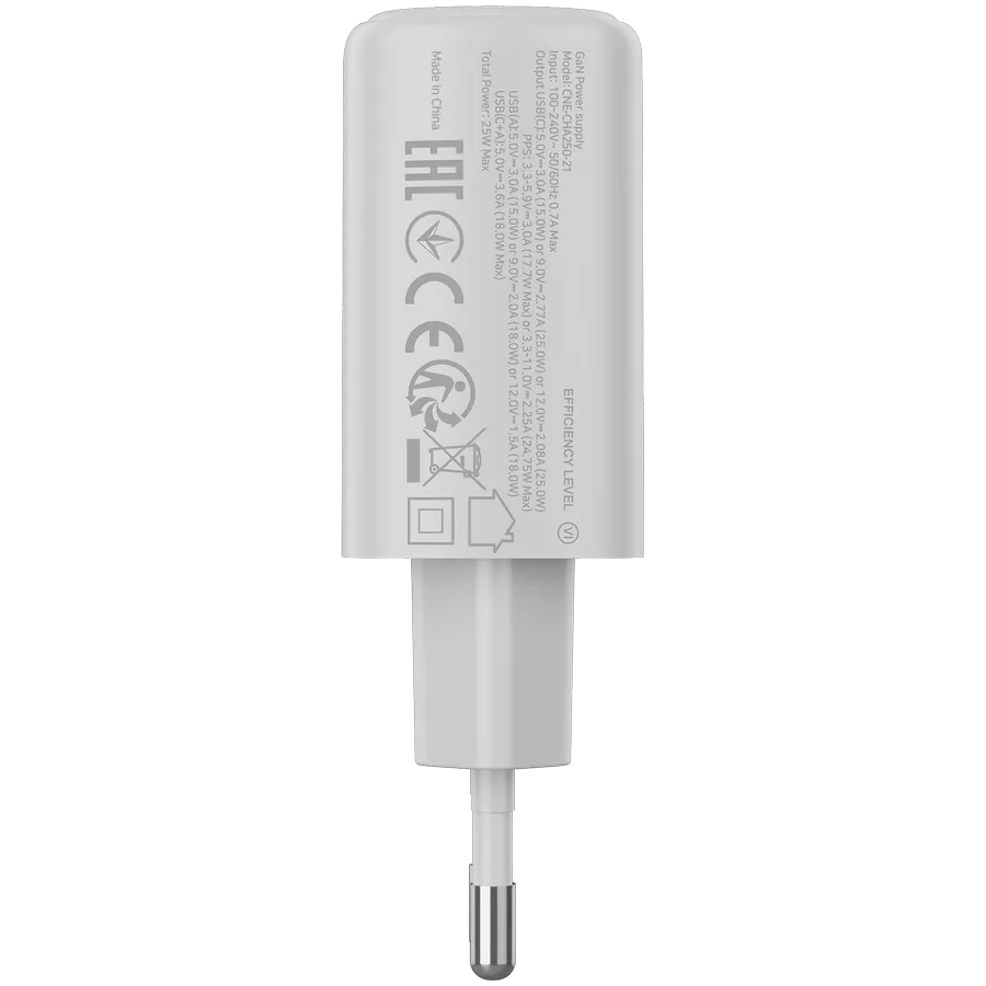 CANYON charger OnCharge 250 25W 1xPD 1xQC EU White Slika 3