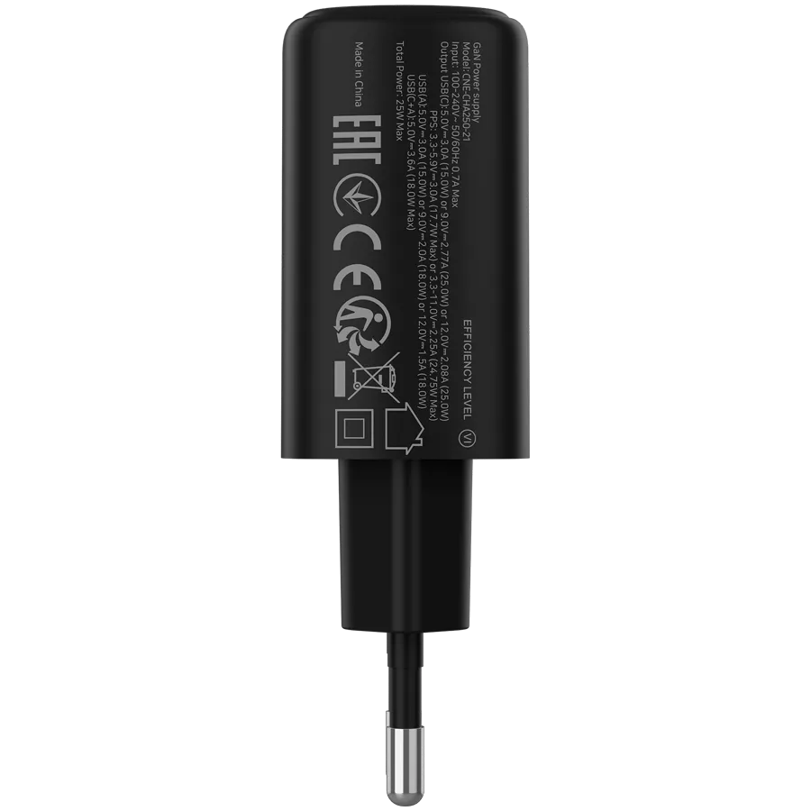 CANYON charger OnCharge 250 25W 1xPD 1xQC EU Black Slika 3