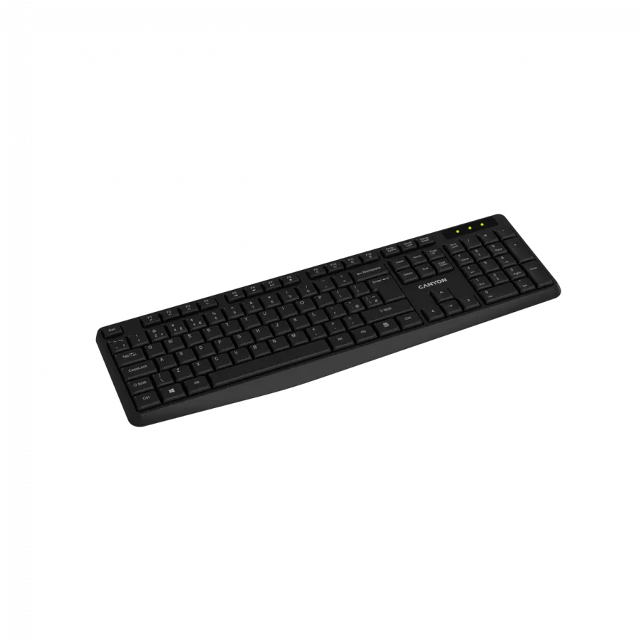 Keyboard KB-W01 EN/AD Wireless Black Slika 2