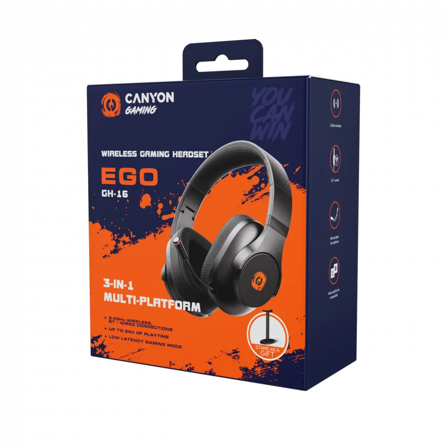 CANYON headset EGO GH-16 3in1 2.4Ghz+BT White Slika 6