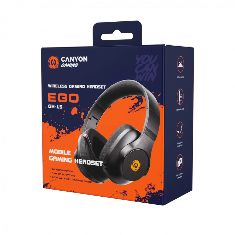 CANYON headset EGO GH-15 2in1 BT White Slika 6