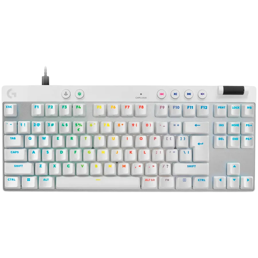 LOGITECH G PRO X TKL RAPID Gaming Keyboard - WHITE - US INT'L - USB - EMEA28i-935 - LINEAR Slika 1