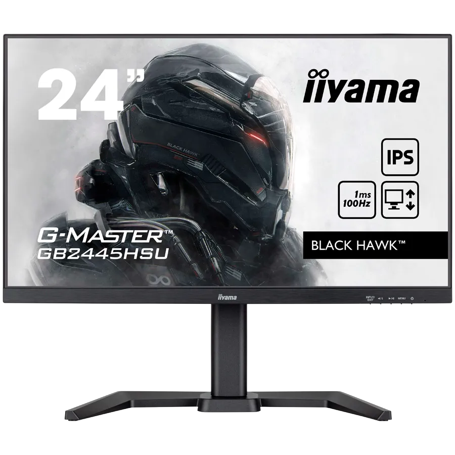 IIYAMA Monitor LED GB2445HSU-B2 23.8" 1920x1080 100Hz 300cd 1300:1 1ms HDMI DP USB Tilt HAS Slika 1