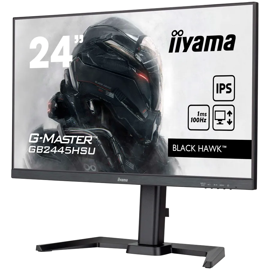 IIYAMA Monitor LED GB2445HSU-B2 23.8" 1920x1080 100Hz 300cd 1300:1 1ms HDMI DP USB Tilt HAS Slika 2