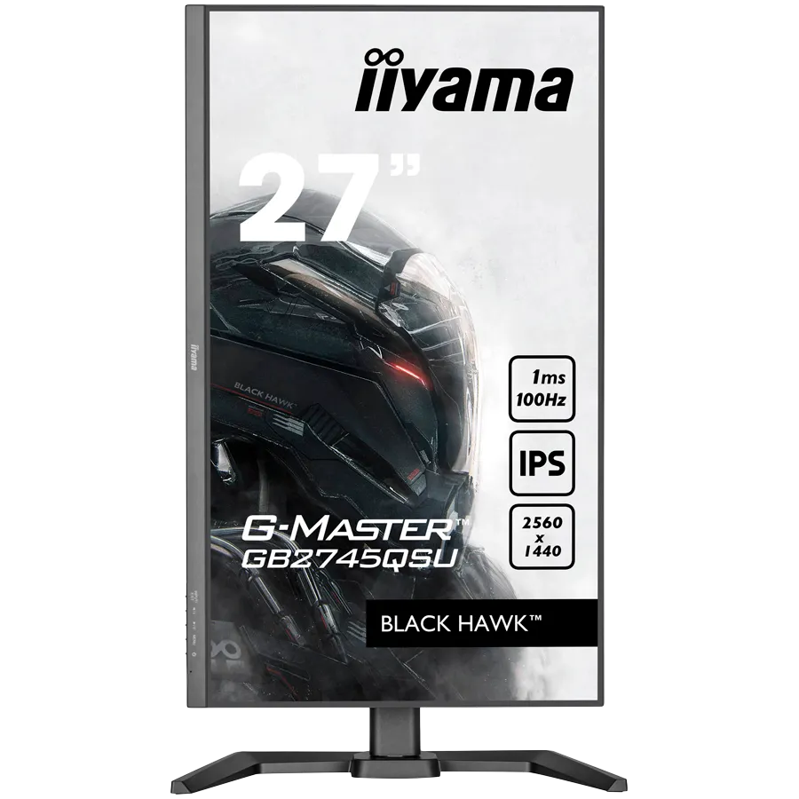 IIYAMA Monitor LED GB2745QSU-B2 27" IPS 2560 x 1440 100Hz 250cd 1300:1 1ms HDMI DP USB HUB Tilt HAS Slika 3