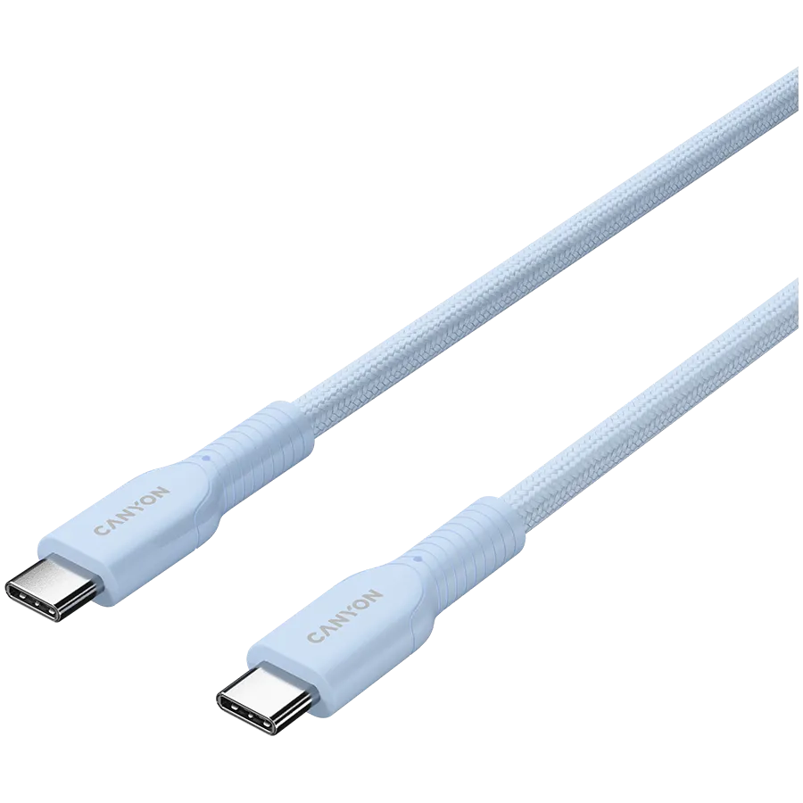 CANYON cable OnWire 60CL C-C 60W COLOR Braided 1m Light Blue Slika 2