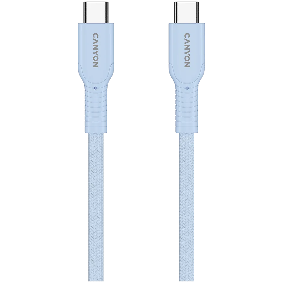 CANYON cable OnWire 60CL C-C 60W COLOR Braided 1m Light Blue Slika 3