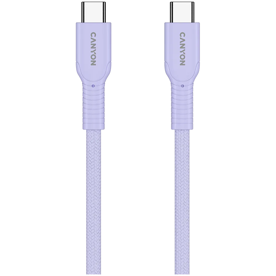 CANYON cable OnWire 60CL C-C 60W COLOR Braided 1m Purple Slika 3