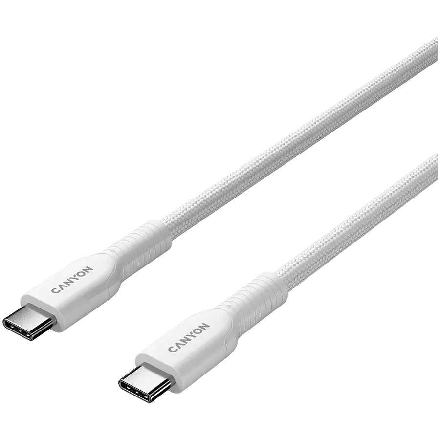 CANYON cable OnWire 60CL C-C 60W COLOR Braided 1m White Slika 2