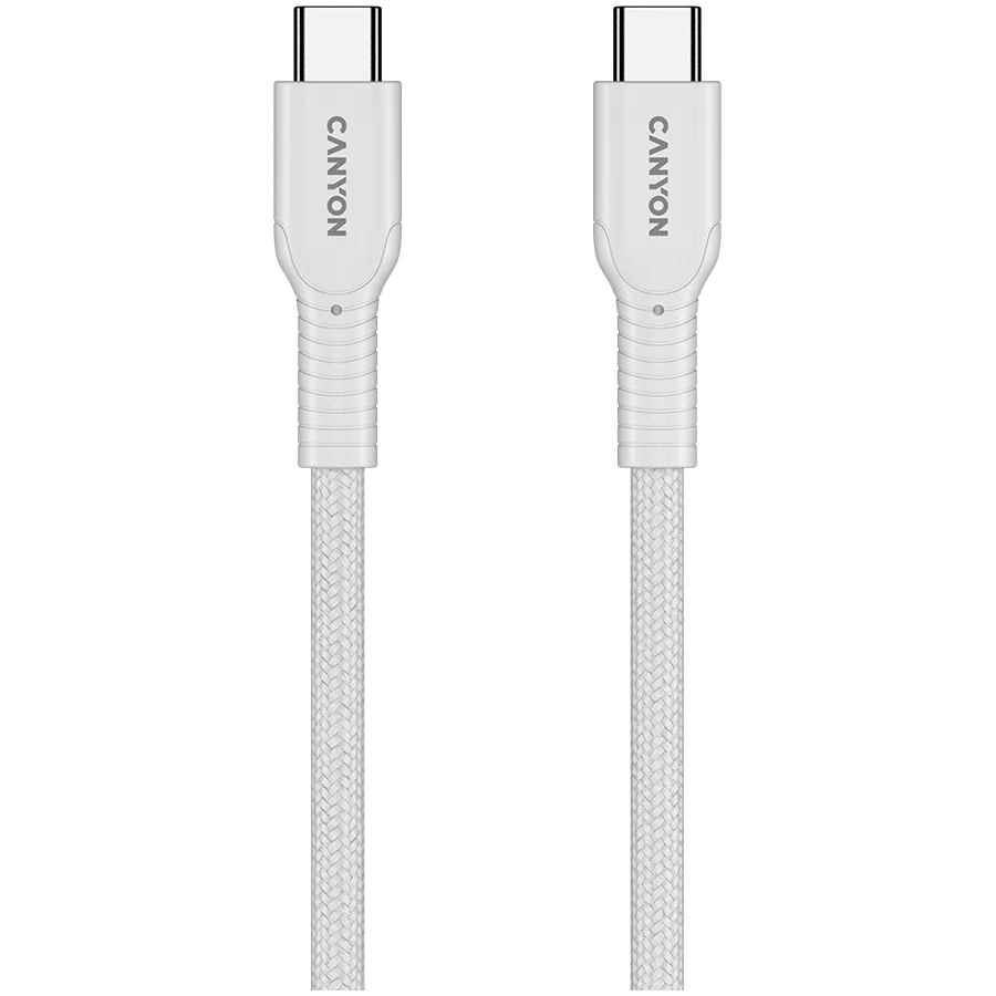 CANYON cable OnWire 60CL C-C 60W COLOR Braided 1m White Slika 3
