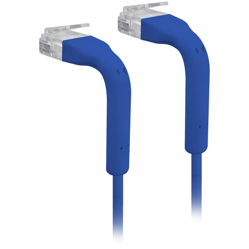 Ubiquiti U-Cable-Patch-1M-RJ45-BL Ultra-thin patch cable with bendable boots designed for installation flexibility, 3 mm outer diameter, 1m, Blue Slika 1