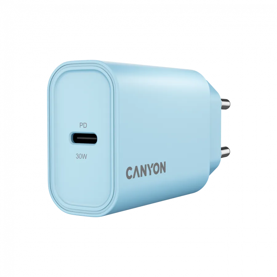 CANYON charger OnCharge 30CL Max Power 30W 1xPD EU Light Blue Slika 2