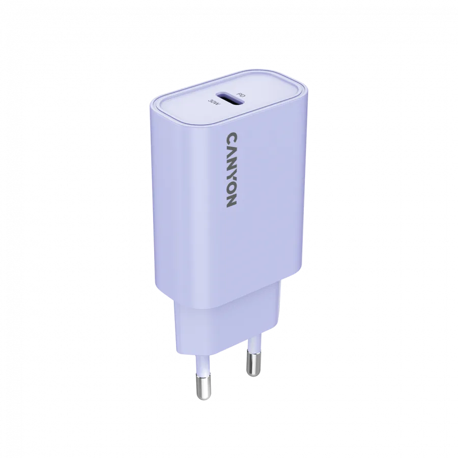 CANYON charger OnCharge 30CL Max Power 30W 1xPD EU Purple Slika 1