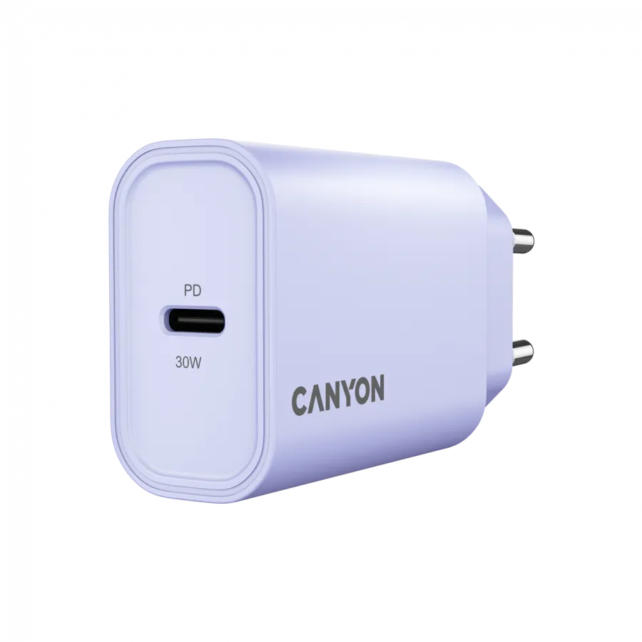 CANYON charger OnCharge 30CL Max Power 30W 1xPD EU Purple Slika 2