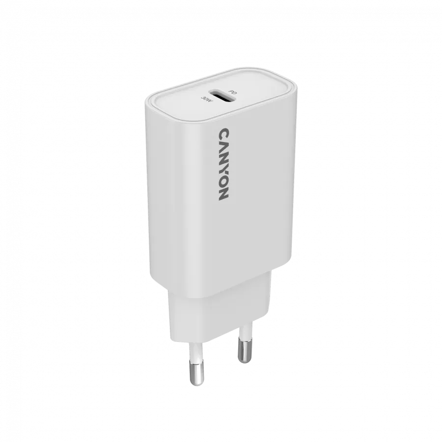 CANYON charger OnCharge 30CL Max Power 30W 1xPD EU White Slika 1