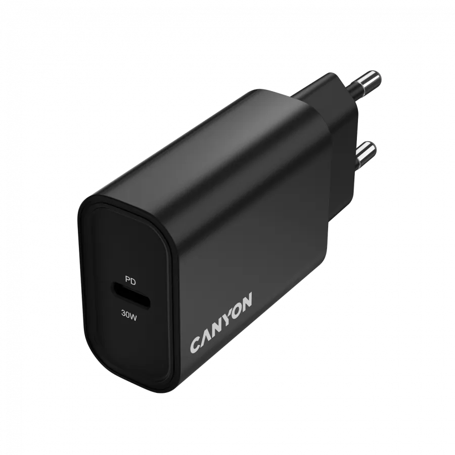 CANYON charger OnCharge 30CL Max Power 30W 1xPD EU Black Slika 4