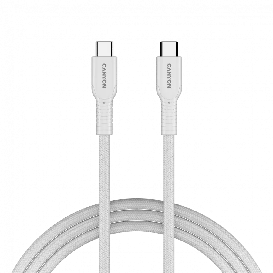 CANYON cable OnWire 60CL C-C 60W COLOR Braided 1m White Slika 4