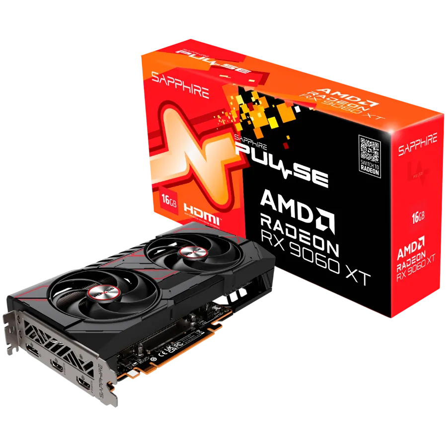 SAPPHIRE PULSE AMD RADEON RX 9060 XT GAMING OC 16GB DUAL HDMI / DP Slika 1