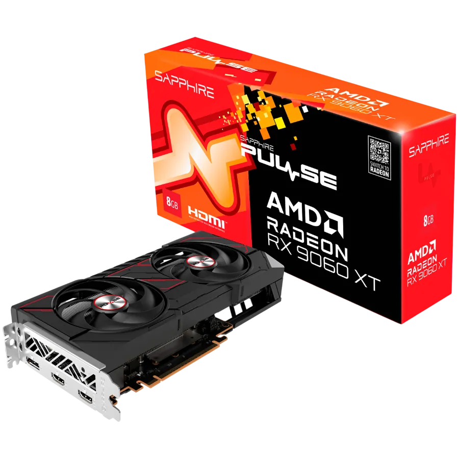 SAPPHIRE PULSE AMD Radeon RX 9060 XT OC 8GB GDDR6 8-bit DP 2x HDMI Slika 1