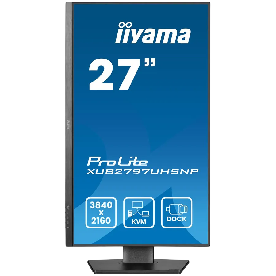 27" IPS-panel, 3840x2160 UHD, USB-C Dock (96W PD, LAN, DP-OUT, USB 3x3.2+1xC(15W)), 4ms, 15cm height adj. stand, 350cd/m2, HDMI, DisplayPort, Speakers Slika 2