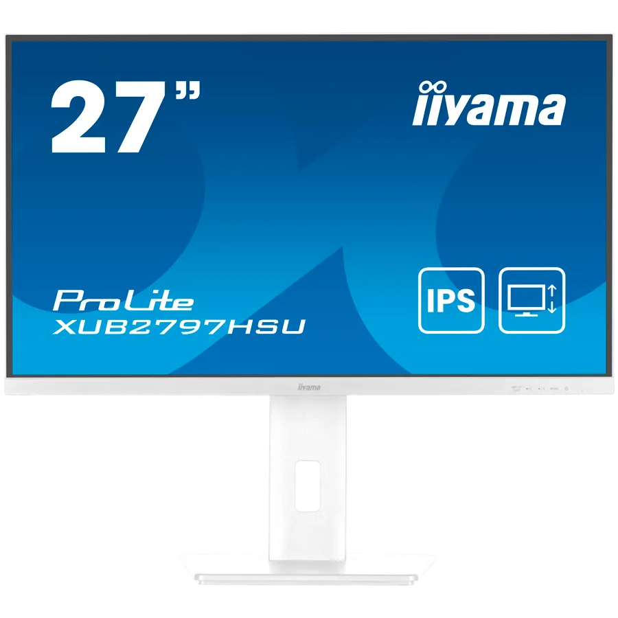 27" WHITE IPS-panel, 1920x1080@100Hz, 300cd/m2, 15cm Height Adj. Stand, Speakers, HDMI, DisplayPort, 1ms (MPRT), USB 2x2.0, dual monitor setup with XUB2797HSN-W2 Slika 1