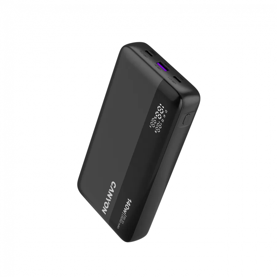 CANYON Power Bank PB-240, 25000mAh PD140W display power bank,Size160.0x82x27 mm Weight 508+-10g, Dark Grey Slika 9