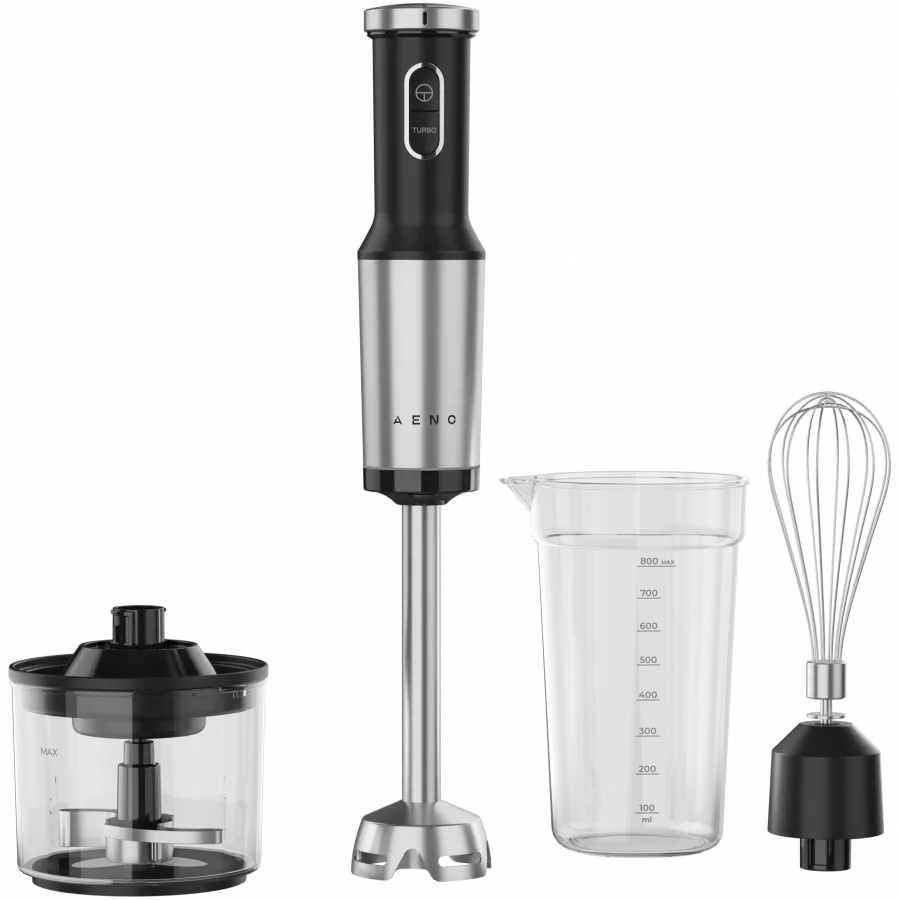 Hand Blender, 1200W in CB, Black, Tiger Teeth Cutter, Whisk, Food Processor, Cup Slika 1