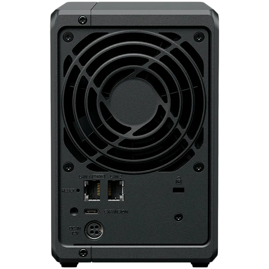 Synology DS725+, Tower, 2-Bays 3.5'' SATA HDD/SSD, 2 x M.2 2280 NVMe SSD, CPU AMD Ryzen R1600 dual-core (4-thread), max. boost up to 3.1 GHz, 4 GB DDR4 ECC SODIMM, 1 x 2.5 GbE, 1 x 1GbE, 1 x USB 3.2, 1 x eSATA USB-C, 1.51 kg, 3y Slika 4