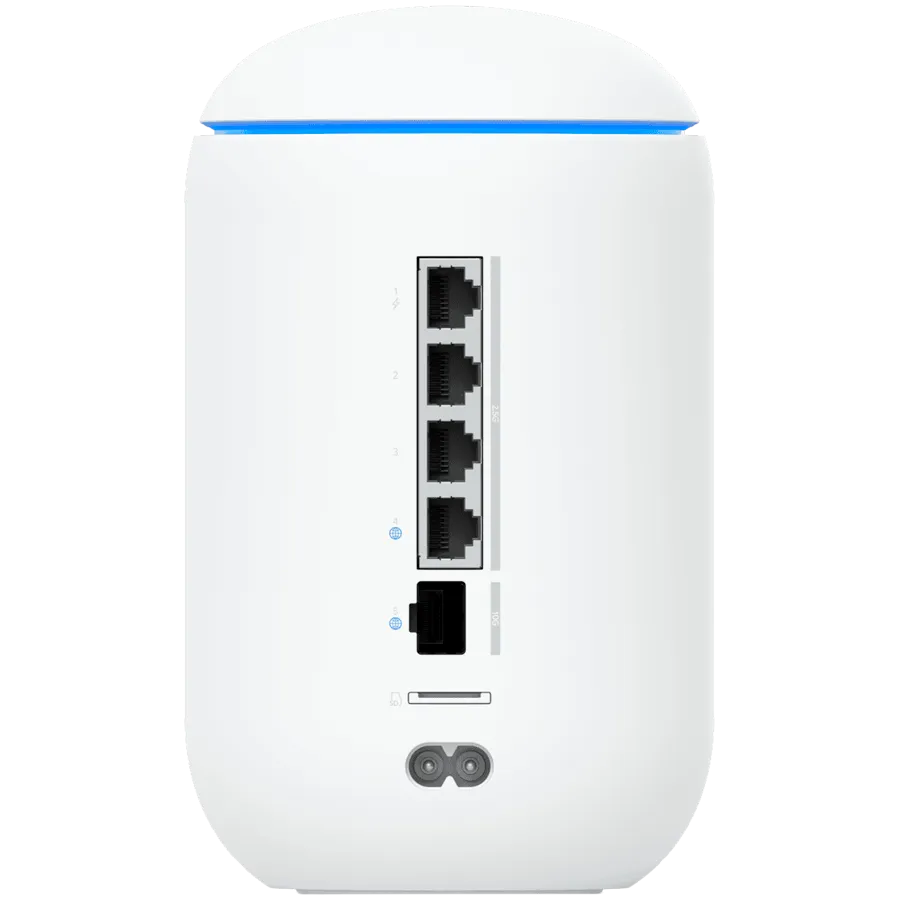 Ubiquiti UniFi UDR7-EU Dream Router 7 Desktop 10G Cloud Gateway with integrated WiFi 7, PoE switch, microSD storage, and full UniFi application support, 10G SFP+ and (1) 2.5 GbE RJ45 WAN port, 64 GB microSD, Slika 3