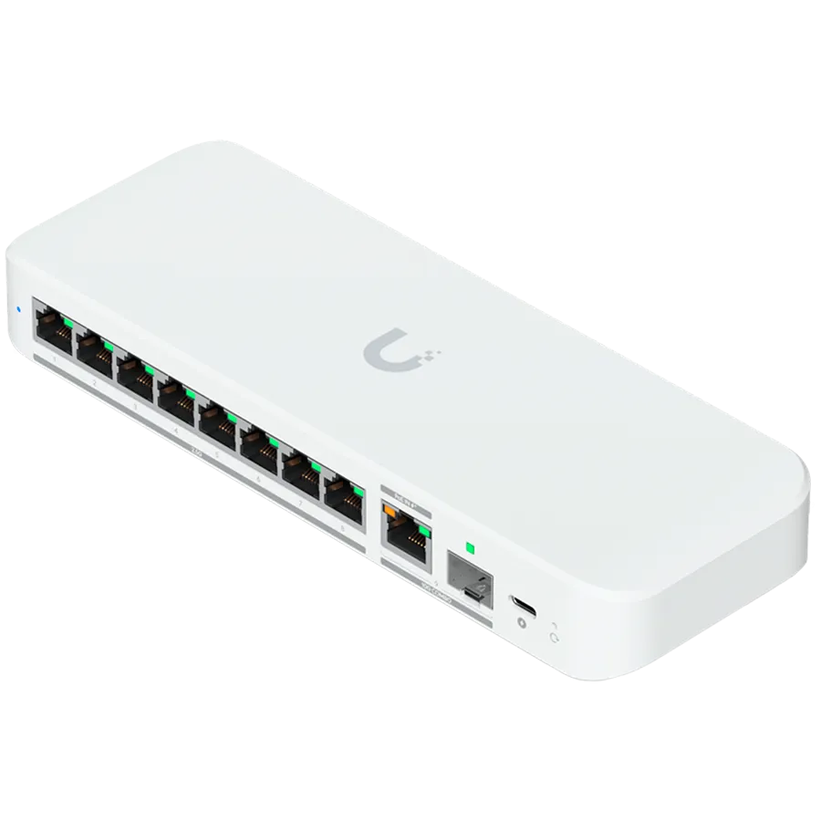 Ubiquiti switch USW-Flex-2.5G-8-EU 8-port 2.5 GbE ports, 10 GbE PoE+ input port for power / SFP+ port combo Slika 4