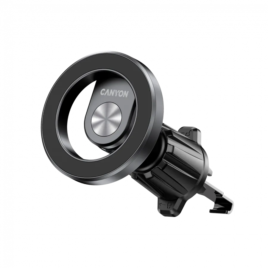CANYON Magnetic car holder OnGrip 12 suction + air vent Black Slika 6
