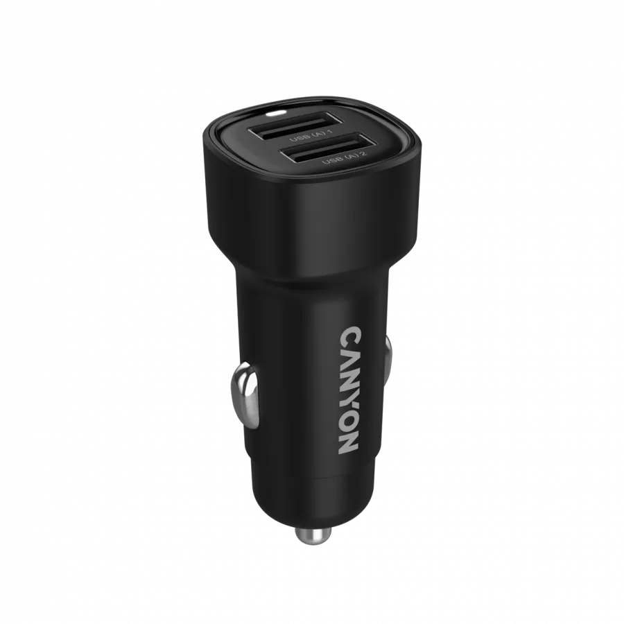 CANYON car charger OnDrive 24 24W 2xUSB-A Black Slika 3