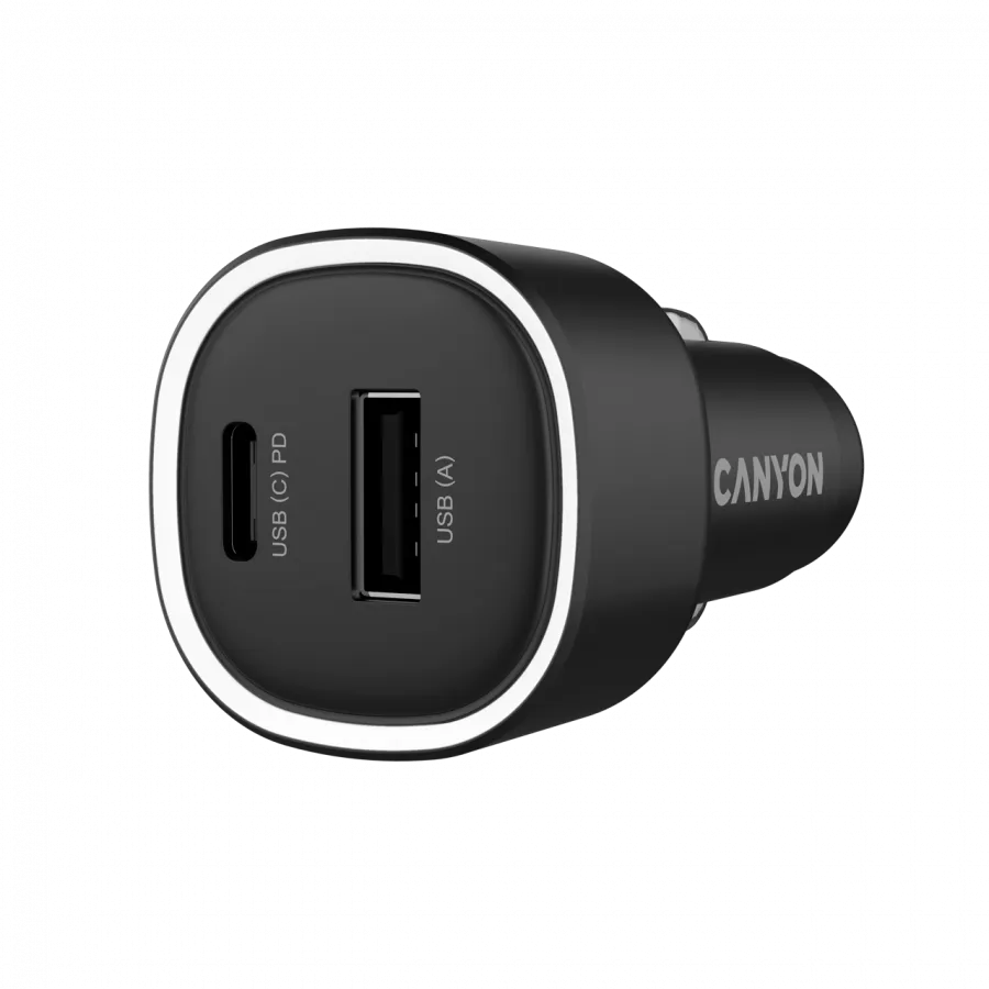 CANYON car charger OnDrive 85 PD 85W USB-A+USB-C Black Slika 2