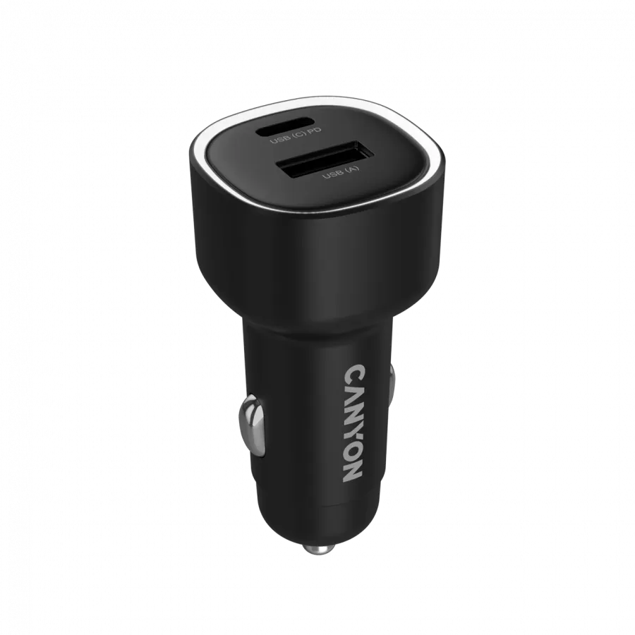 CANYON car charger OnDrive 85 PD 85W USB-A+USB-C Black Slika 3