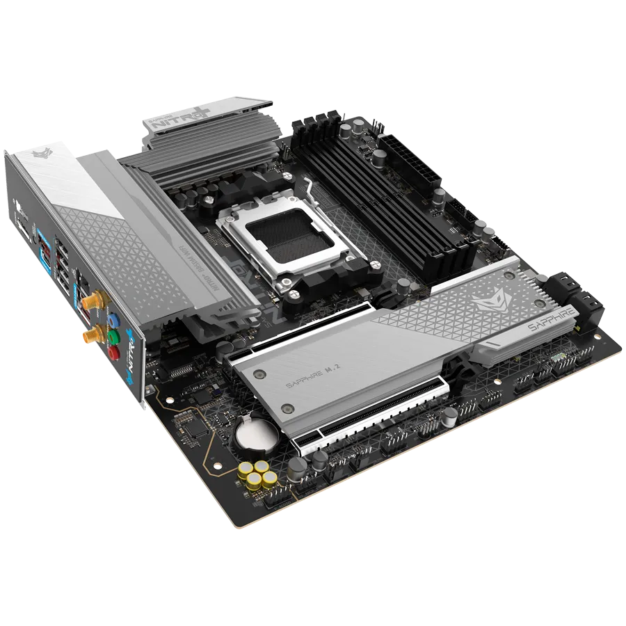 SAPPHIRE AMD B850M AM5 NITRO+ Ryzen R9/R7/R5, 4x DDR5 8000MHz, PCIE 5, 1x M.2 Gen5, 1x M.2 Gen4, LAN 2.5 Gbps, WIFI6, USB, MATX Slika 4