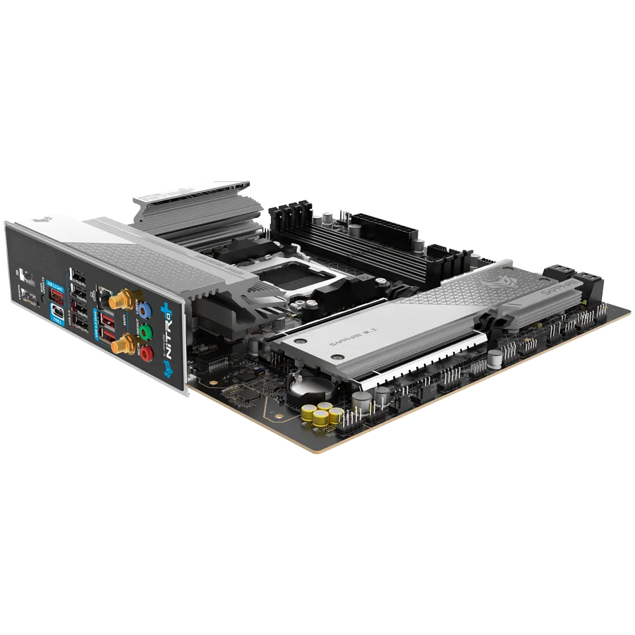SAPPHIRE AMD B850M AM5 NITRO+ Ryzen R9/R7/R5, 4x DDR5 8000MHz, PCIE 5, 1x M.2 Gen5, 1x M.2 Gen4, LAN 2.5 Gbps, WIFI6, USB, MATX Slika 5