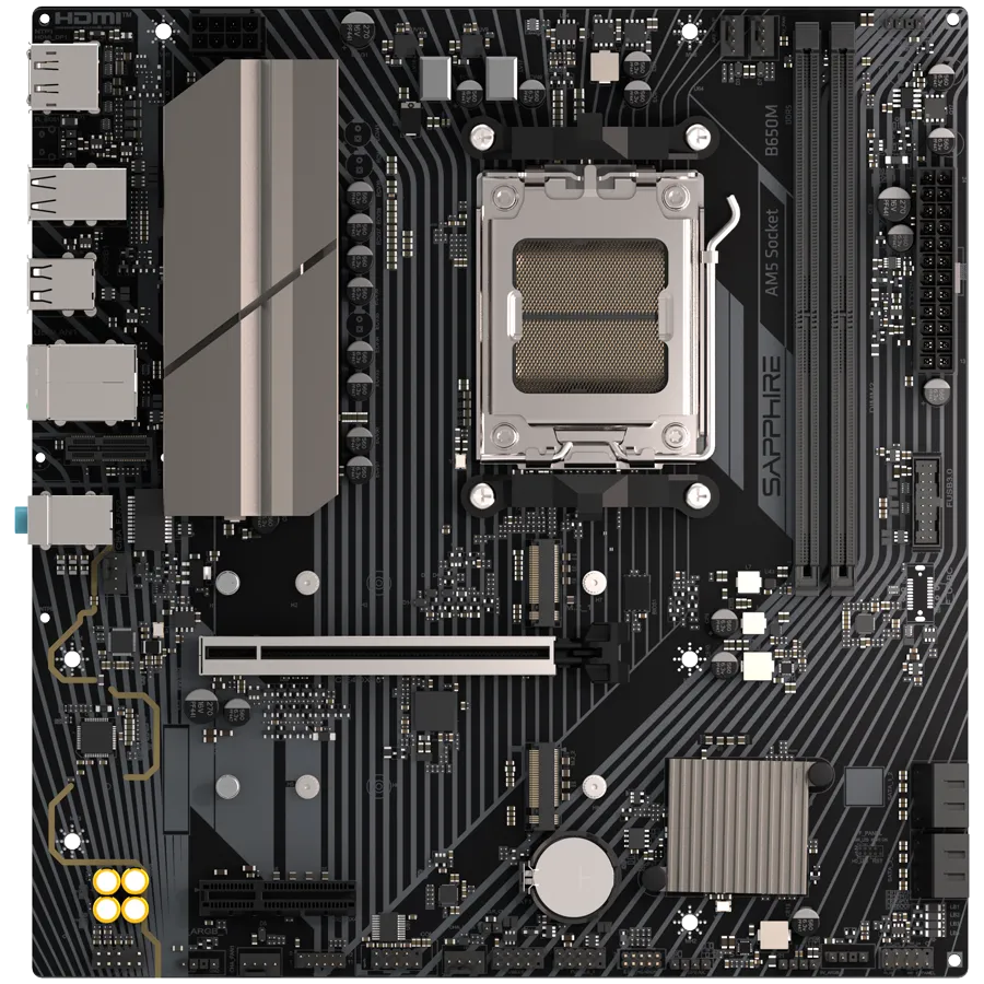 SAPPHIRE B650M-E, 1XDP, 1XHDMI, 2XU3, 6XU2, 2XM2, 4XSATA, M-ATX FULL Slika 1