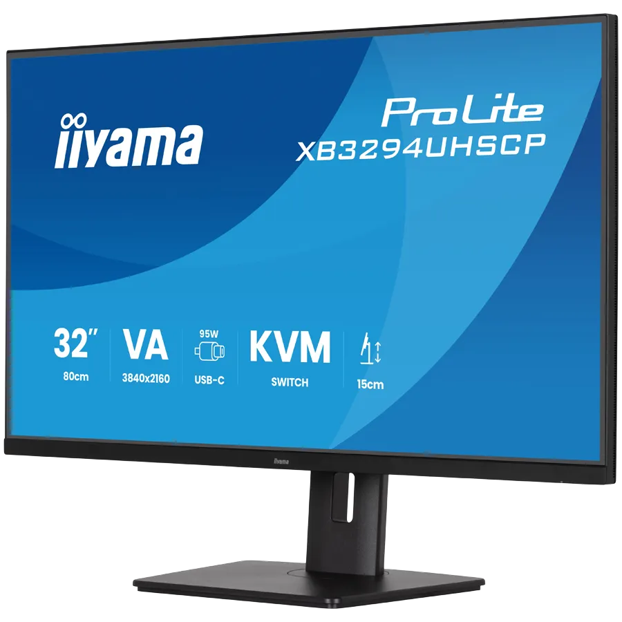 Iiyama PROLITE XB3294UHSCP-B1 LED monitor 31.5 3840 x 2160 4K 60 Hz VA 400 cd 3000 2 ms HDMI DP USB-C SPEAKERS BLACK Slika 3