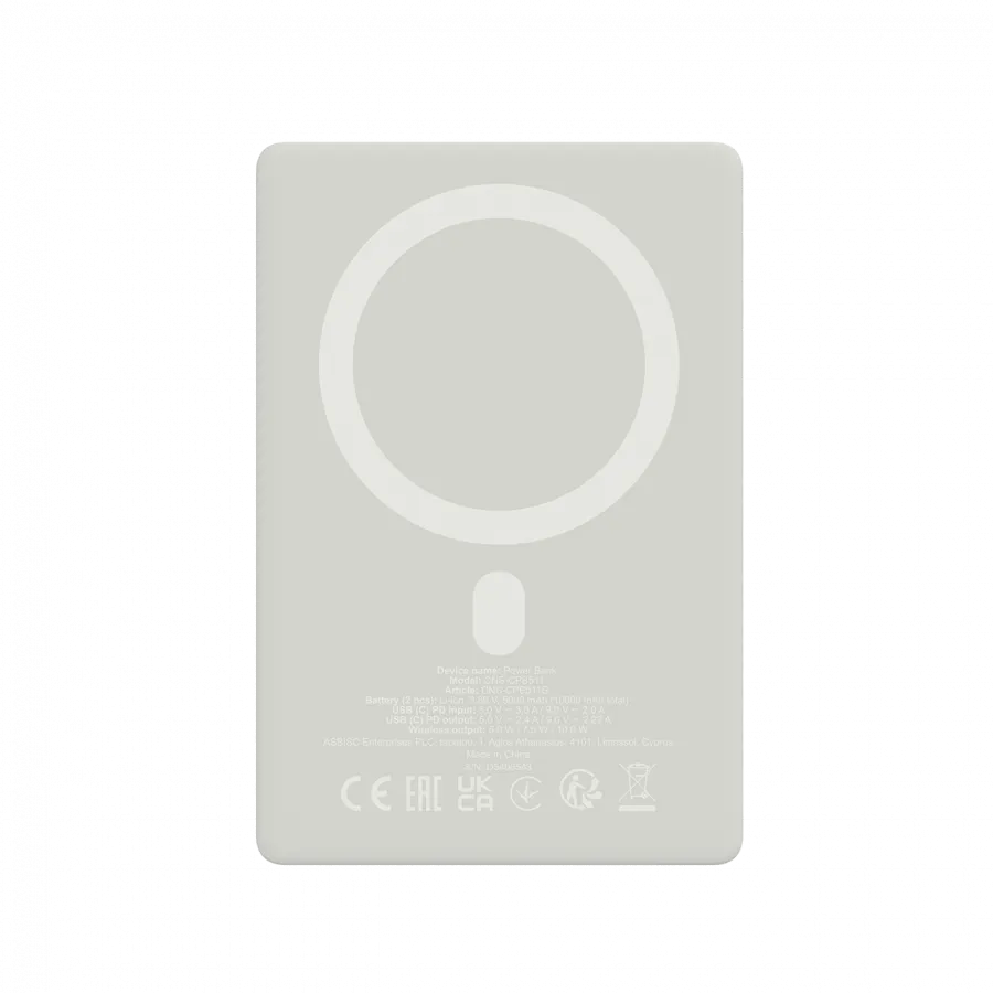 CANYON magnetic power bank OnPower 511 PD20W 10000mAh Aluminium Star Grey Slika 4