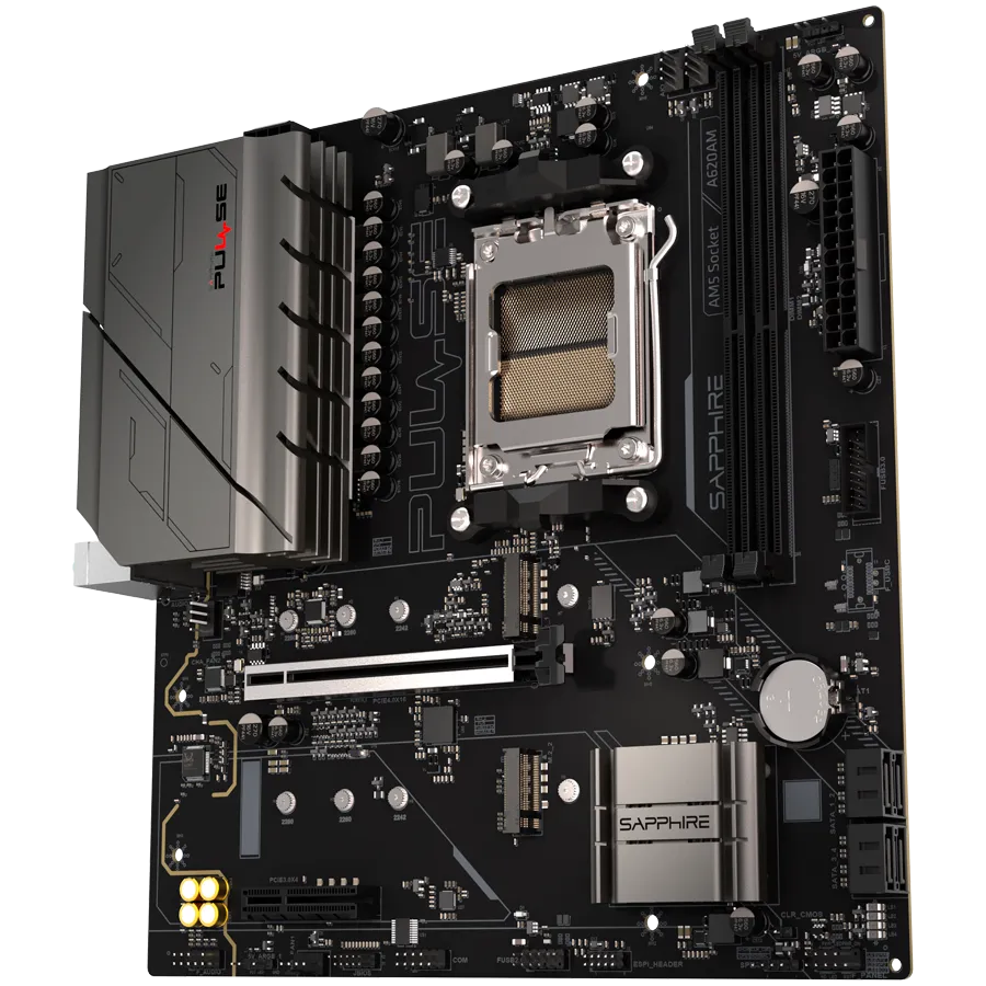 SAPPHIRE AMD PULSE A620AM Ryzen R3/R5, 2x DDR4, PCIE 4, 1x M.2 Gen4, 1x M.2 Gen3, LAN 1 Gbps, USB, MATX Slika 3